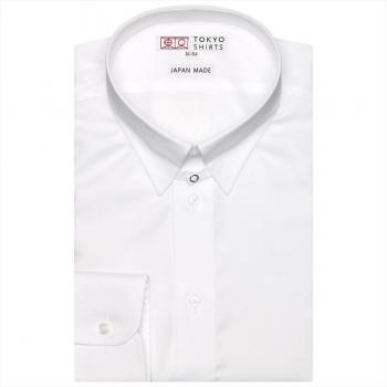 【国産しゃれシャツ】 タブカラー 長袖 形態安定 ワイシャツ 綿100%
