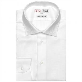 【国産しゃれシャツ】 ワイド 長袖 形態安定 ワイシャツ 綿100%