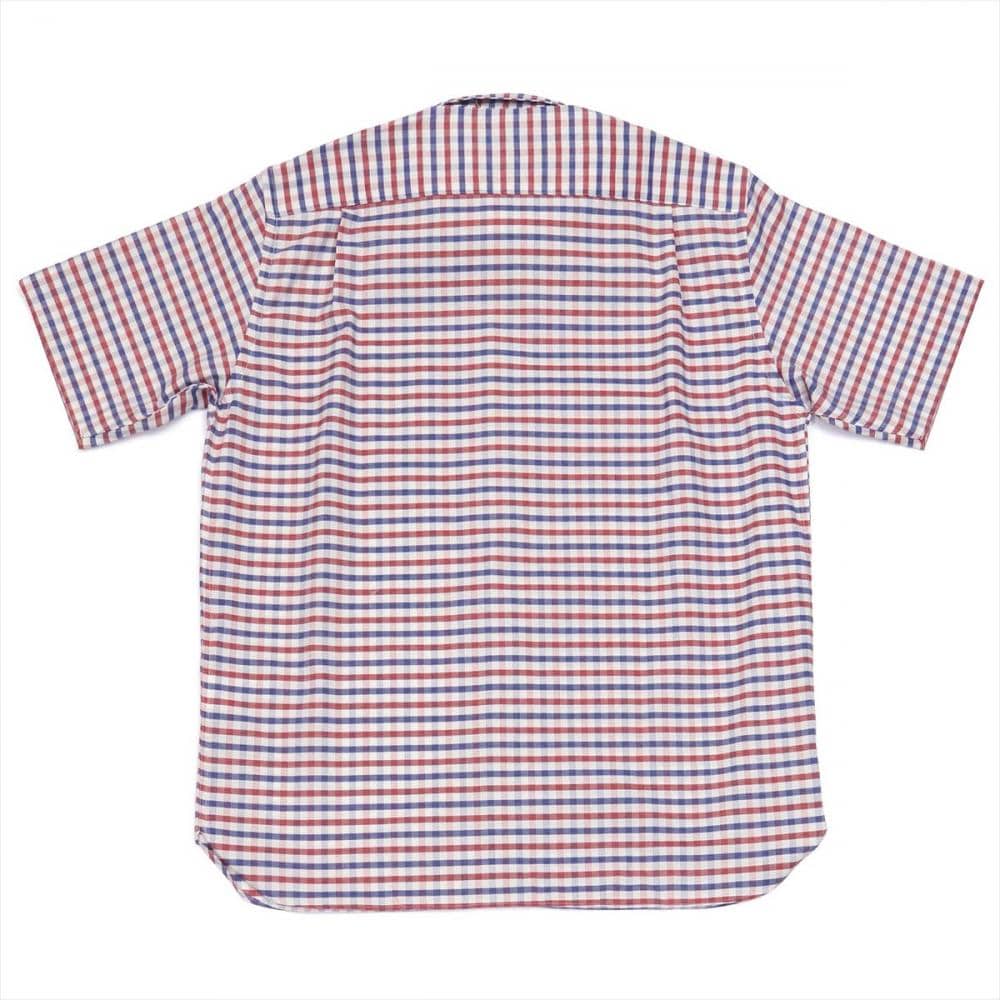 【Pitta Re:)】 ワイド ラウンドテール 半袖 形態安定 ワイシャツ 綿100%
