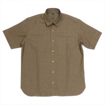 【Pitta Re:)】 ワイド ラウンドテール 半袖 形態安定 ワイシャツ