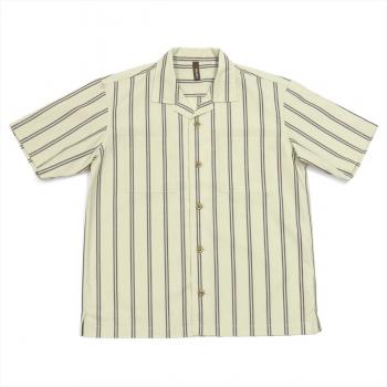【Pitta Re:)】 オープンカラー 半袖 綿100% 形態安定 ワイシャツ