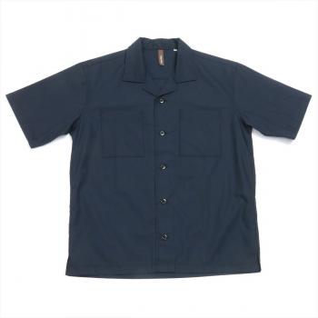 【Pitta Re:)】 オープンカラー 半袖 形態安定 綿100% カジュアルシャツ