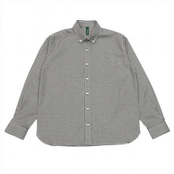 【Pitta Re:)】 ボタンダウン ラウンドテール 長袖 形態安定 ワイシャツ