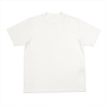 【Pitta Re:)】 メンズ Tシャツ スマートネック 半袖 ホワイト系
