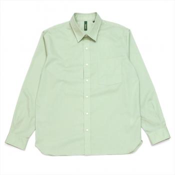 【Pitta Re:)】 カジュアルシャツ ラウンドテール レギュラー 長袖 形態安定 メンズ