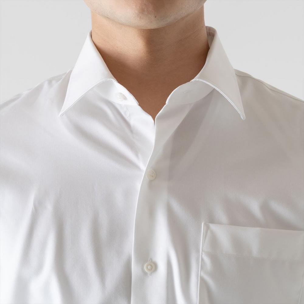 イージーケアスマートドレスシャツ＜ホワイト＞:モデル身長：180cm・着用サイズ：L41-86